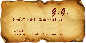 Gröschl Gabriella névjegykártya